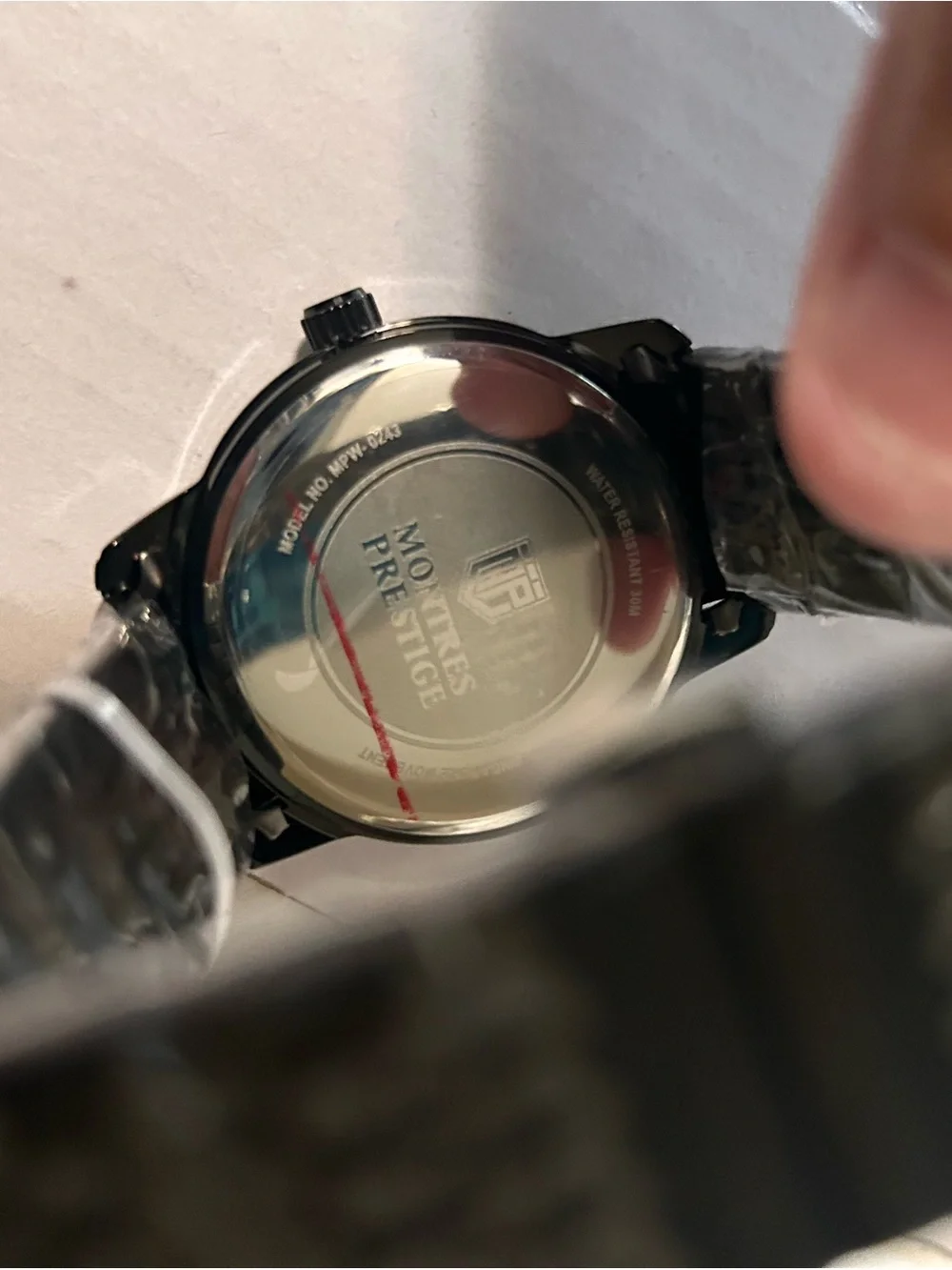 Men's Black Stainless Steel Watch